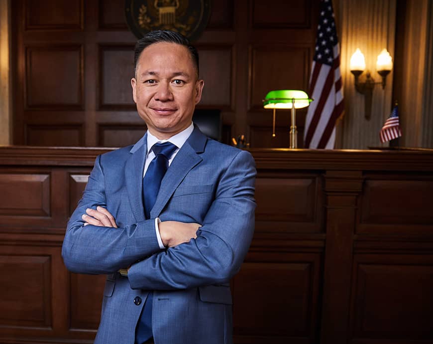 Houston Personal Injury Attorney Jimmy Doan In The Office