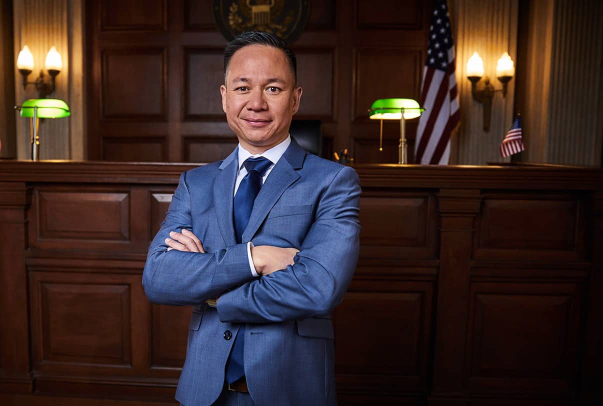 Houston Personal Injury Attorney Jimmy Doan In The Office