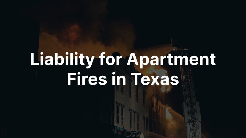 Firefighters Battling an Apartment Fire in Texas