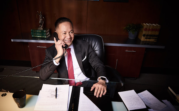 Attorney Jimmy Doan of The Doan Law Firm in Houston, on the phone
